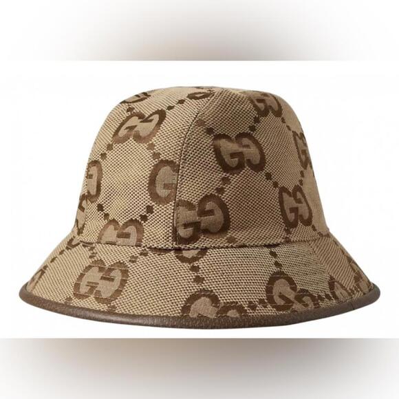NEW NWT GUCCI JUMBO GG LOGO BUCKET HAT - Picture 1 of 10
